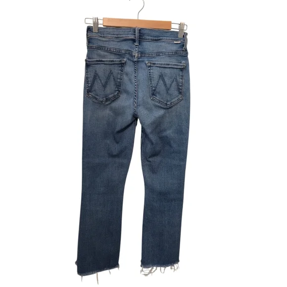 Mother The Weekender Fray Cropped Jeans Size 27 - Picture 8 of 13